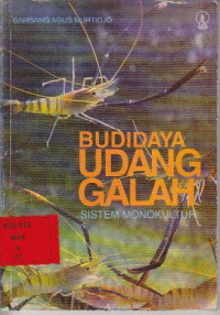Image of Budidaya udang galah : sistem monokultur