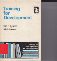 Image of Training for development / Rolf P. Lyton